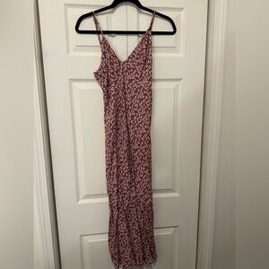 Wild fable maroon floral midi dress NWOT